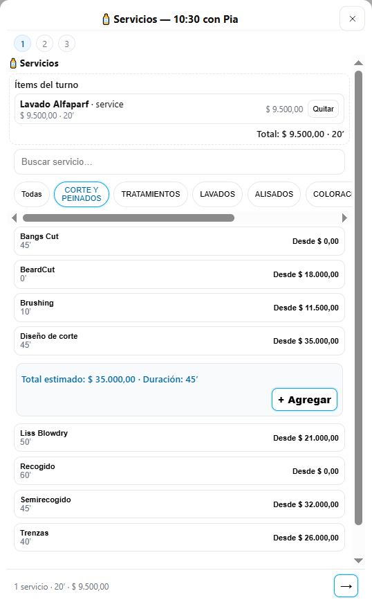 Agendar servicios